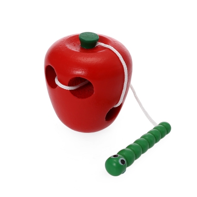 Wooden Lacing Apple